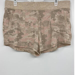 Davina Womens Tan Brown Pink Camo Shorts NEW XXXL
